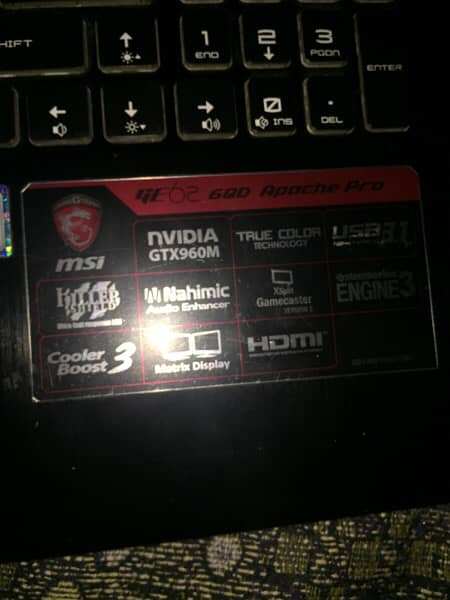 MSI Core i7 6th Gen GTX 960 Gaming laptop 5