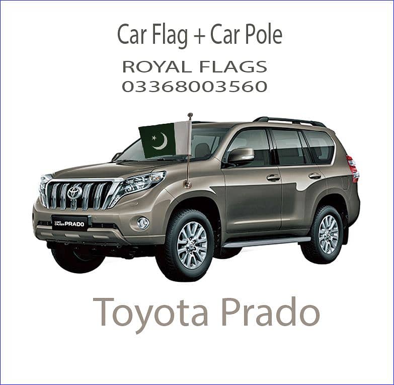 Flag of pakistan for Car & car pole 15