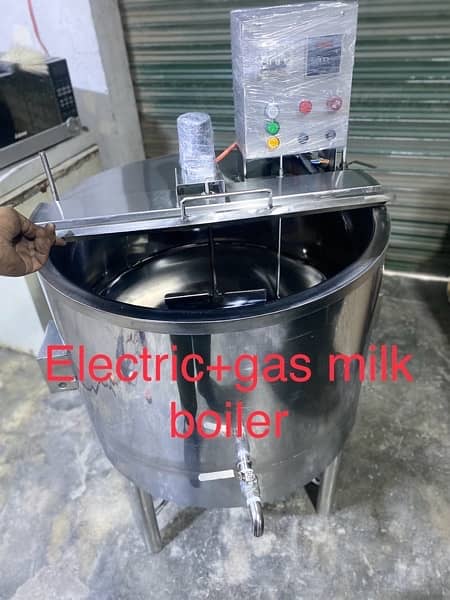 electric gas milk boiler & juice mixer khoya machine 12