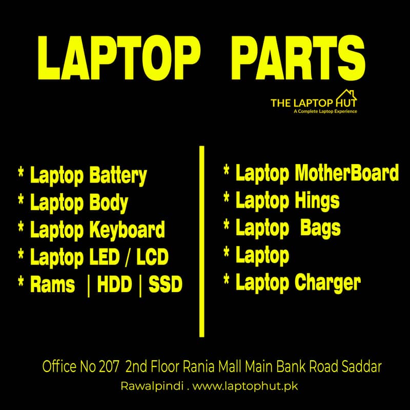 Laptop | Laptop All Parts | SSD | RAM |HDD | availble | LAPTOP HUT 11