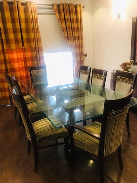 dinning table 8 chairs console and mirror branded high quality 2
