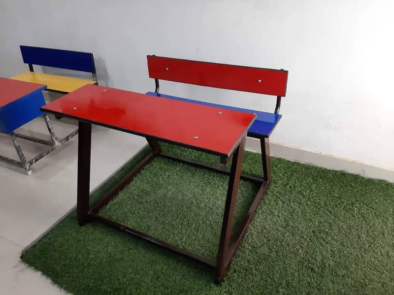 PLASTIC , WOODEN SCHOOL , STUDENT FURNITURE STUDY CHAIRS , TABLES 5