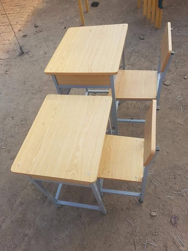 PLASTIC , WOODEN SCHOOL , STUDENT FURNITURE STUDY CHAIRS , TABLES 9