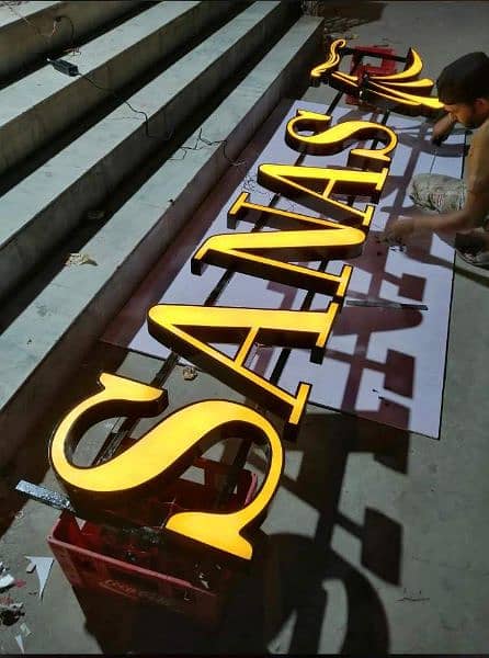 Flex printing, 3D sign board,Signs led board  Neon Signs,backlit signs 2