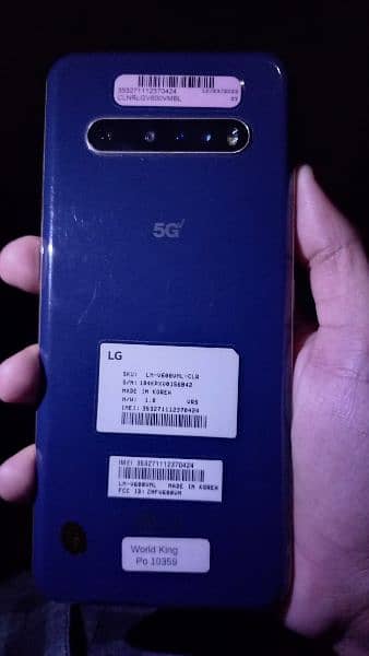 Lg v60 thinq 5g 10/9 condition with fast charger permenent patch 5