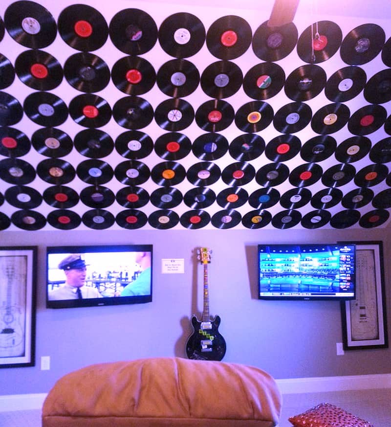 Home Decor - - Wall decor  with Vinyl LPs  . 4