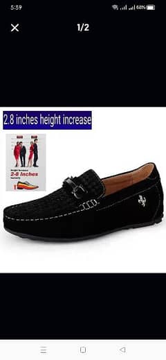 2.8 inches height increasing loafers for men