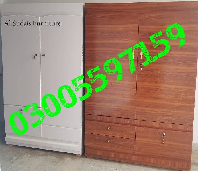 wardrobe 2 door hanger almari desgn showcase furniture home cupboard 0
