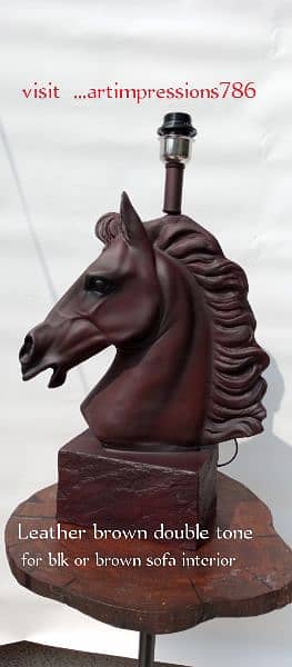 Horse  lamp black 3