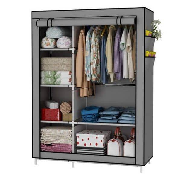 2 Door Multi-Functional Storage and Portable Wardrobe 03020062817 6