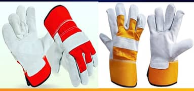 Gym labour leather gloves working glove Welding leather labour gloves 0