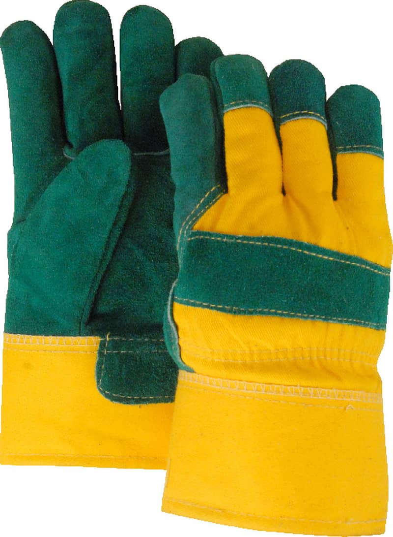 Gym labour leather gloves working glove Welding leather labour gloves 2