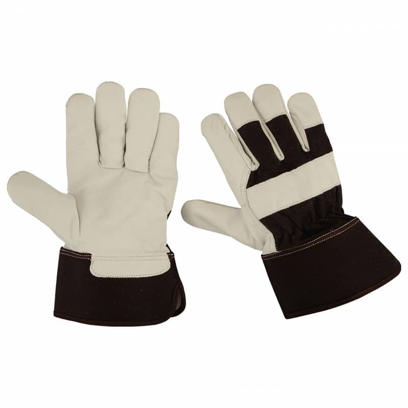 Gym labour leather gloves working glove Welding leather labour gloves 4