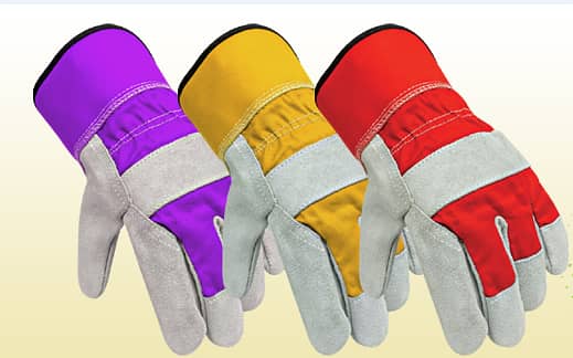 Gym labour leather gloves working glove Welding leather labour gloves 5