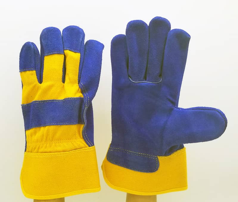 Gym labour leather gloves working glove Welding leather labour gloves 7