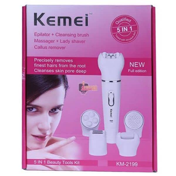 Kemei  Epilator KM-2199 5 in 1 – Beauty Epilator Kit 1