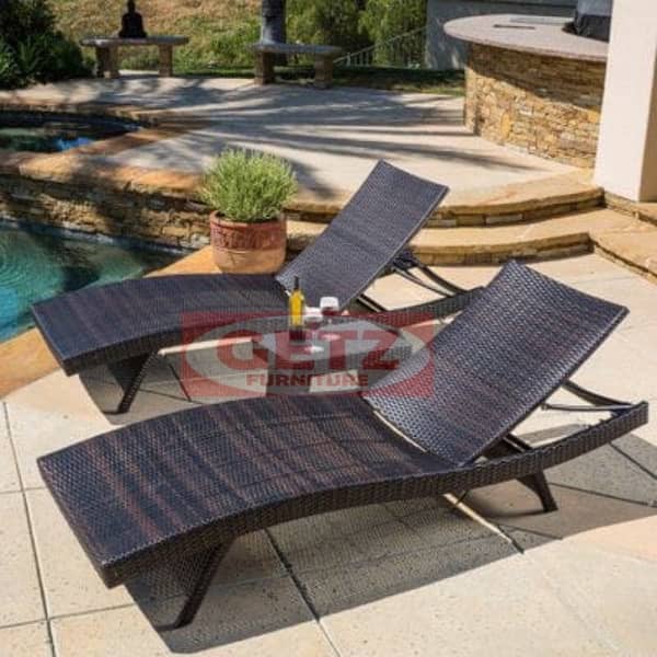 swimming pool Chair louncher cane louncher rattan chair outdoor 3