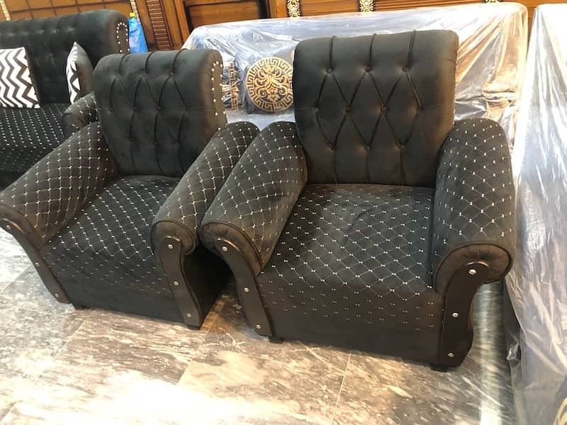 5 seater sofa set / sofa cumbed/customize sofa/velvet sofa 11