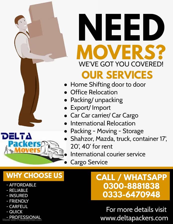 Movers, Packers and Movers, Home Shifting, Car Carrier, Cargo, Courier 8