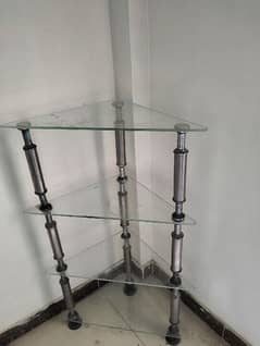 corner shelf, center table