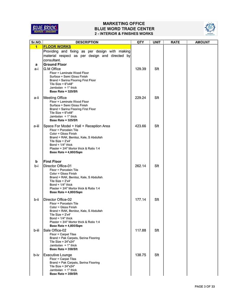 Building Estimation / Bill of Quantity (BOQ) / Bill of Quantity (BOM). 16