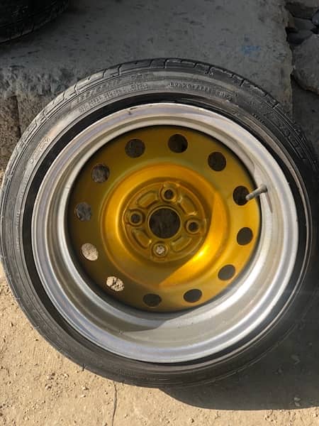 Deepdish 8jj rims and tyres 165/55 R15 for sale 2