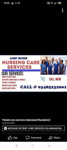 We provide all kinds of patients care services 0