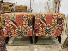 pair of ottoman or stools 0