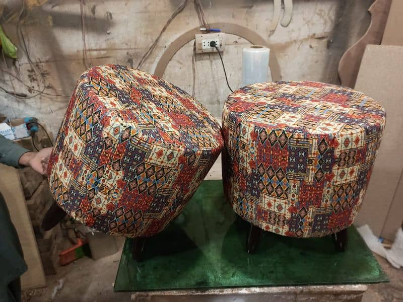 pair of ottoman or stools 17