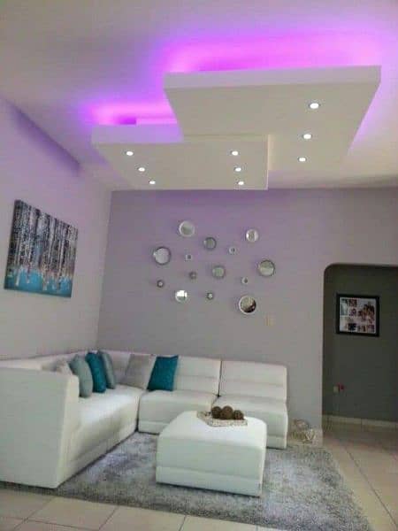 False ceiling,Gypsum,PVC,POP,astroturff,vinyl flooring,glass paper 6