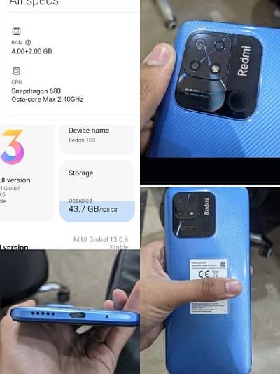 redmi 10 c blue 4/128GB