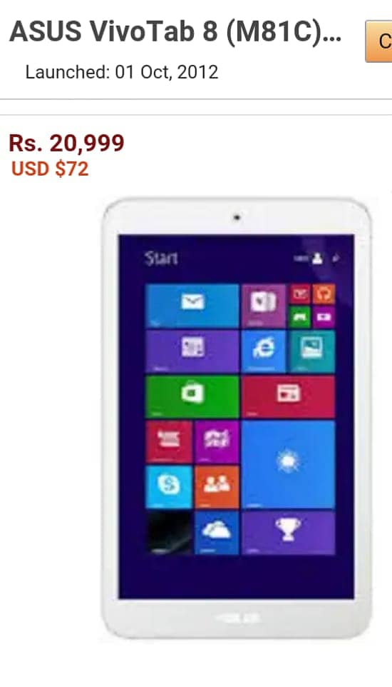 key specs &features of Asus vivo tab8 (m81c) windows tablet 1