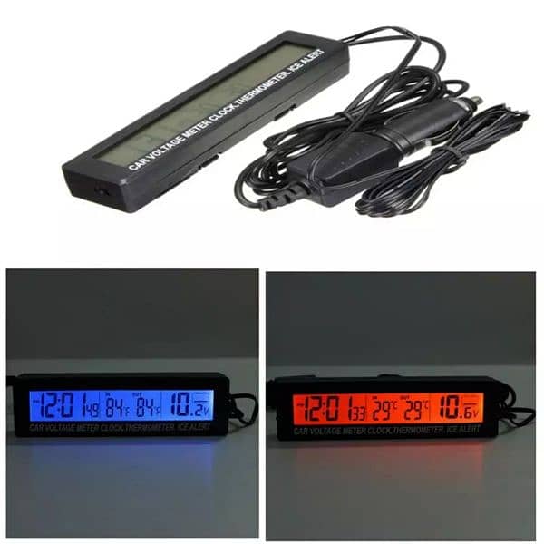 Car Digital LED Watch Voltage Monitor Decoration for your car 4