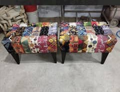 pair of ottoman or stools
