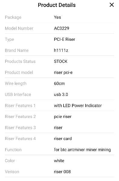 PCI RISER FOR GRAPHIC CARD 2