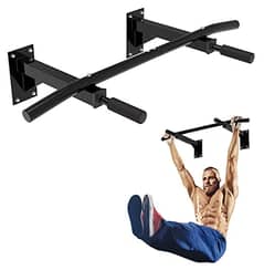 Fitness Wall Mounted Pull Up Bar, Home Fitness Chin Up Bar with Non Sl