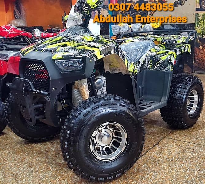 150 size audi style brand new quad bike atv 4 sell deliver in all pak 0