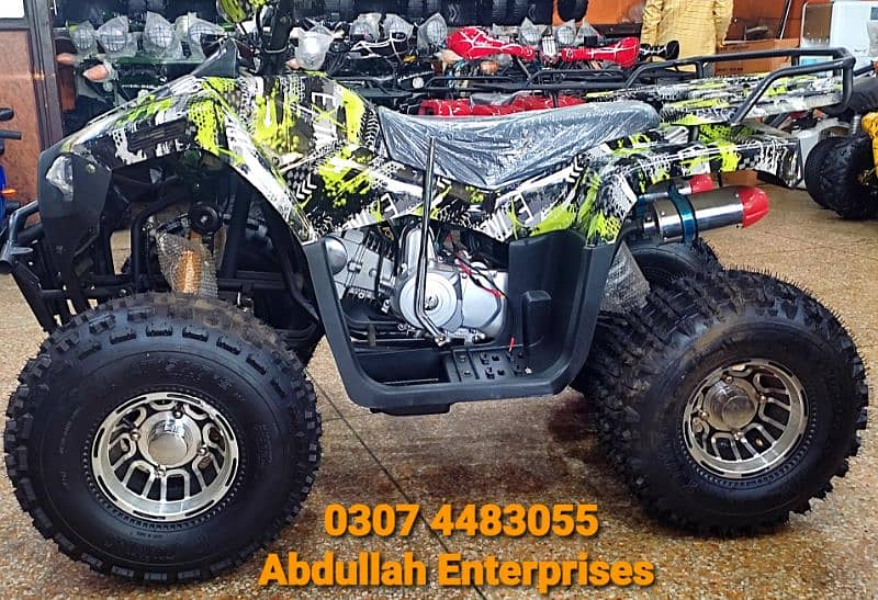 150 size audi style brand new quad bike atv 4 sell deliver in all pak 4