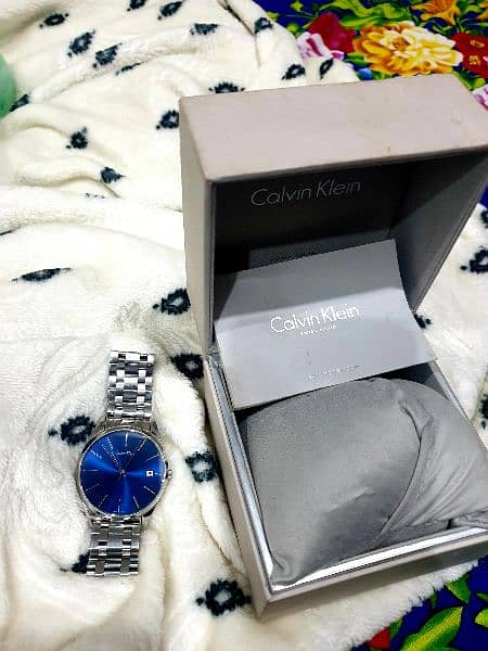 calvin Klein K4N2314N blue dial men watch 0