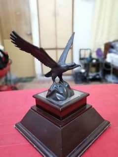 Vintage Metaled Shaheen with wooden Base, Imported