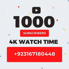 YouTube channel monetization 1k Subscribers 4k watch hours time