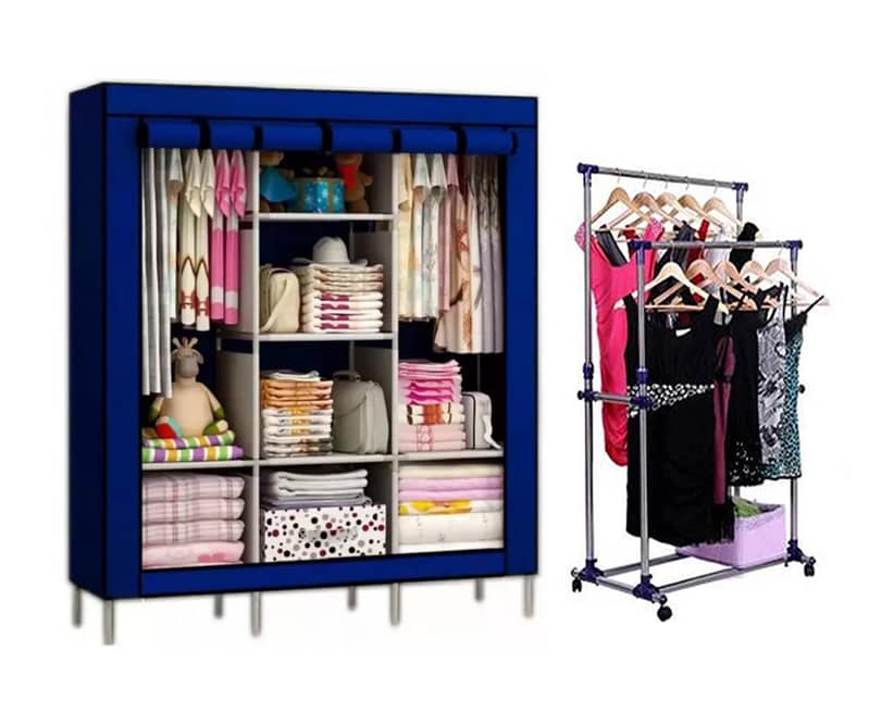 Double Pole Cloths Stand & 3 Door Cloth Stand 03020062817 0