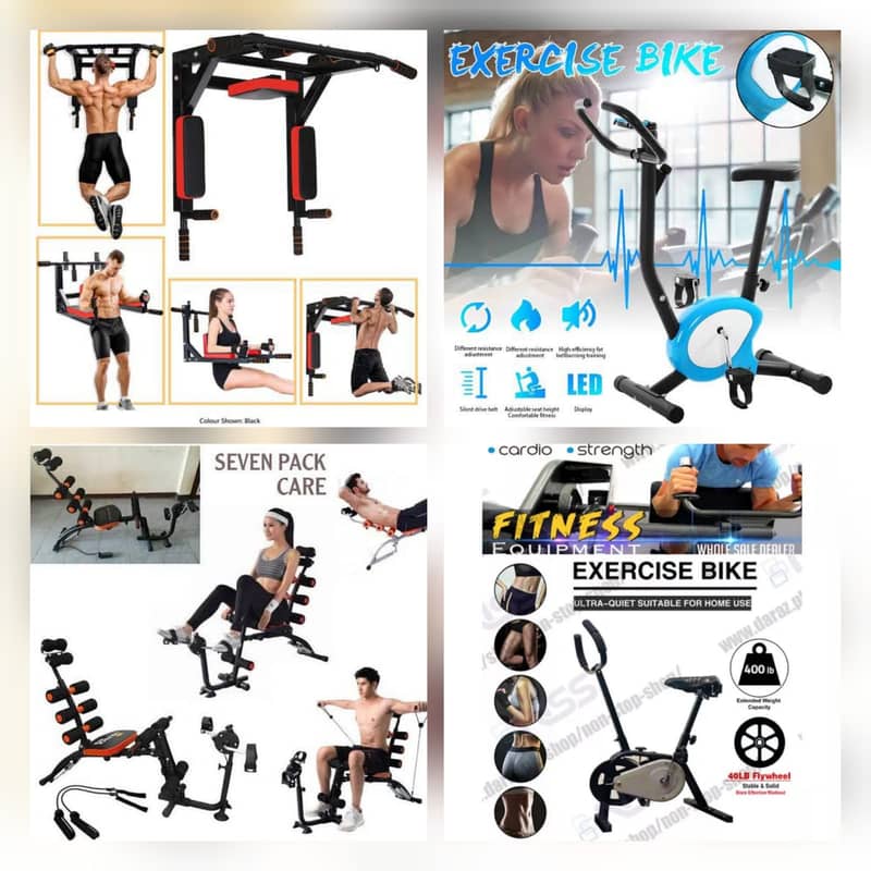 Exercise Bike Stationary Bicycle with LCD Monitor 03020062817 3