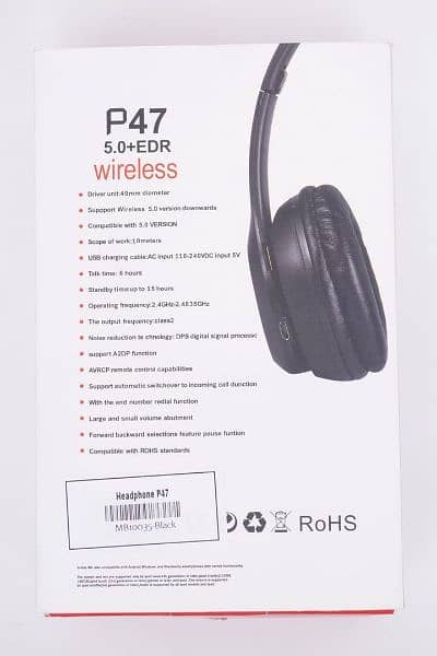 Name: Headphone P47

Detail: Wireless Headphone p47 (5.0 +ED 8