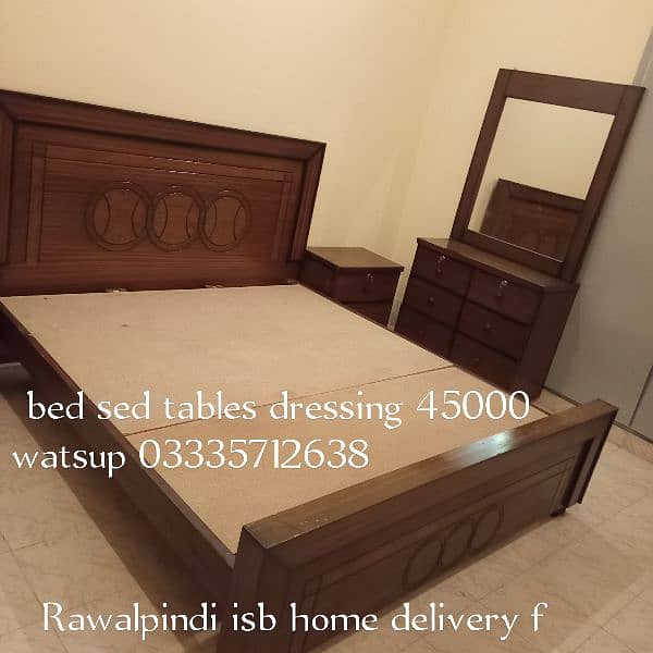 king size double bed 22500 with sed tables 30000 with dressing 48000 5