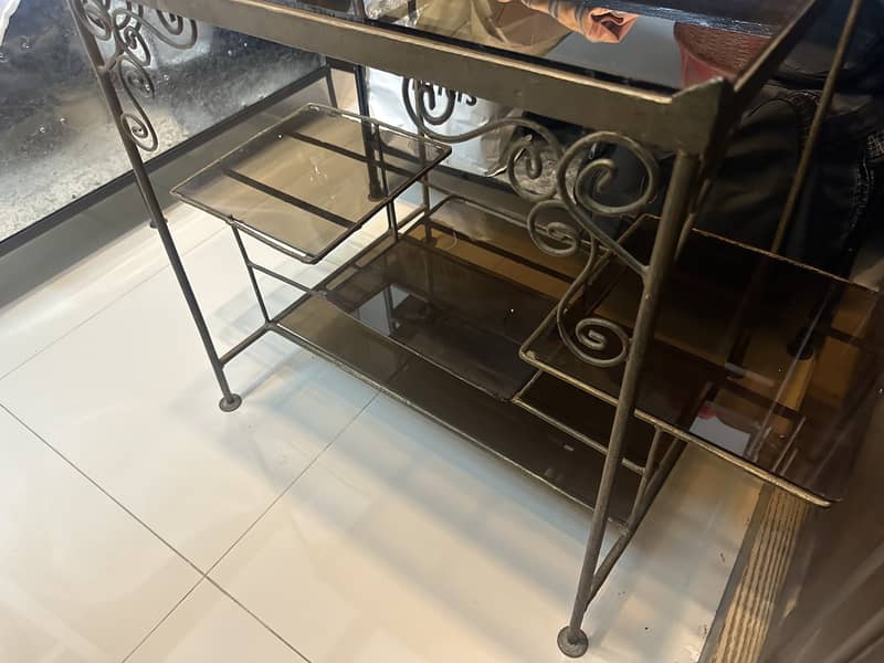 Wrought Iron TV Console / TV Table \ LED Table 1