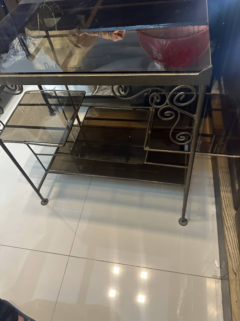 Wrought Iron TV Console / TV Table \ LED Table 4