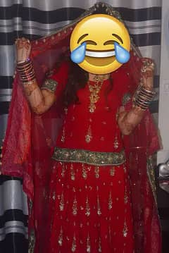 Bridal Lehnga with short Kurti and Dupatta | Wedding Lahenga