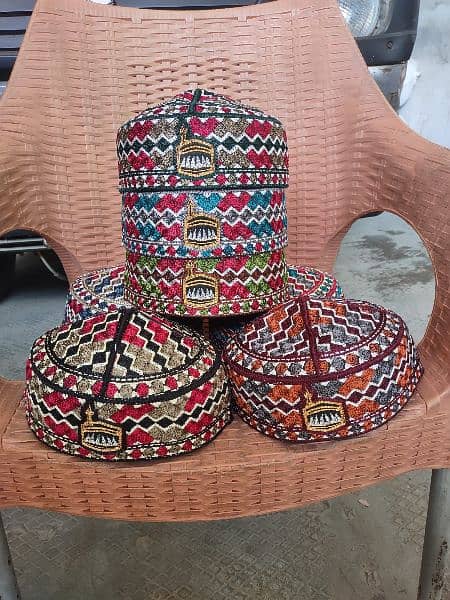 AFGHANI STYLE CAP WITH MAKKAH 2