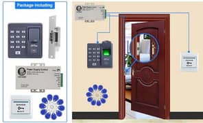 Fingerprint device electric magnetic door lock access control system
